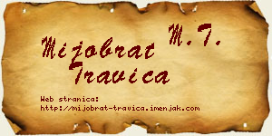 Mijobrat Travica vizit kartica